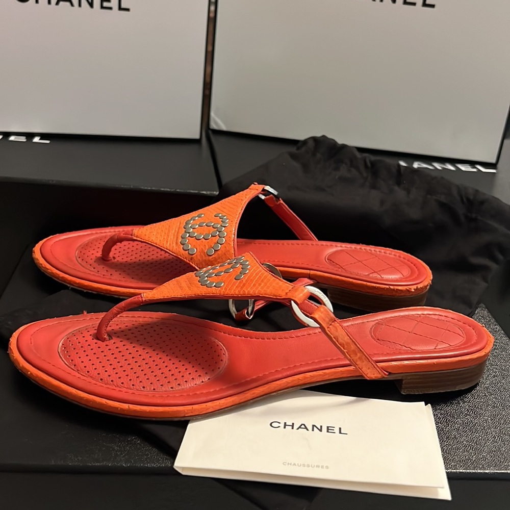 Authentic Chanel logo mules - Picture 7 of 16